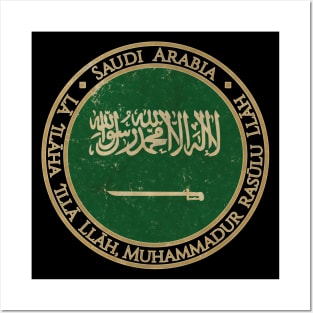 Vintage Kingdom of Saudi Arabia Asia Asian Flag Posters and Art